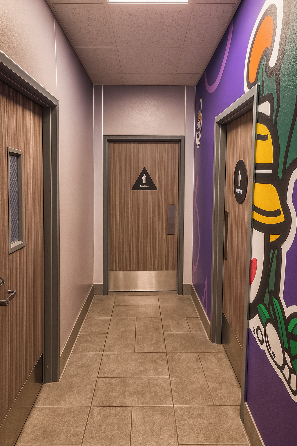 Corridor to the restrooms